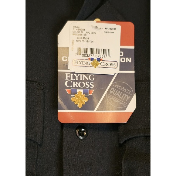 NWT Flying Cross Men's Longsleeve Uniform Shirt Size 14.5 36/37 - Picture 2 of 11